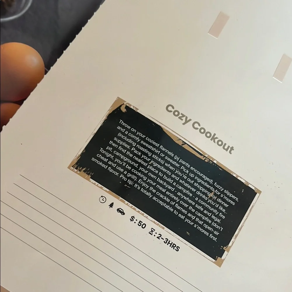 Dinner Dates Cookbook - White
